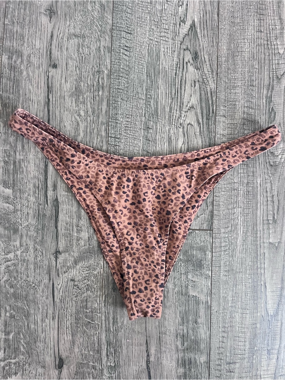 Stone Fox Swim Brown Leopard Print Bikini Bottoms